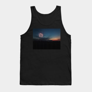 NYC Skyline Fireworks Fourth of July Tank Top